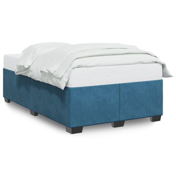 vidaXL Estrutura de cama 120x190 cm veludo azul