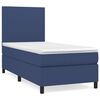 vidaXL Cama com molas/colch&atilde;o 80x200 cm tecido azul