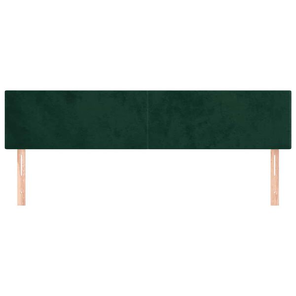 vidaXL Cabeceiras verde-escuro 160x5x78/88 cm veludo