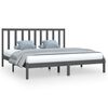 vidaXL Estrutura de cama super king 180x200 cm pinho maci&ccedil;o cinza