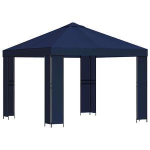 vidaXL Gazebo 3 x 3 m Azul Poli&eacute;ster e A&ccedil;o 190 gsm