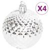 vidaXL 70 pcs conjunto de enfeites de Natal prateado e branco