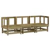 vidaXL 3 pcs conjunto lounge de jardim madeira de pinho impregnada