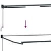 vidaXL Toldo retr&aacute;til manual com LEDs Branco 4 x 2 m