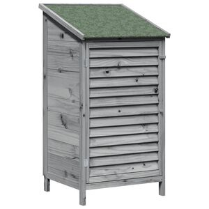 vidaXL Galp&atilde;o de Jardim com telhado Cinzento 59 x 56 x 113,5 cm