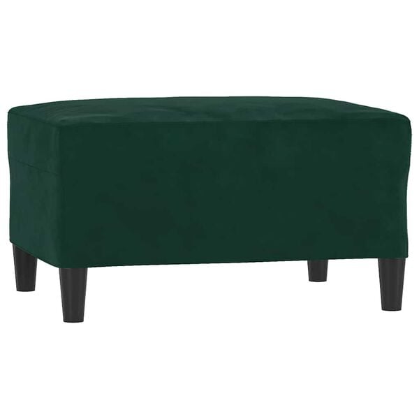 vidaXL Apoio de pés 70x55x41 cm veludo verde-escuro