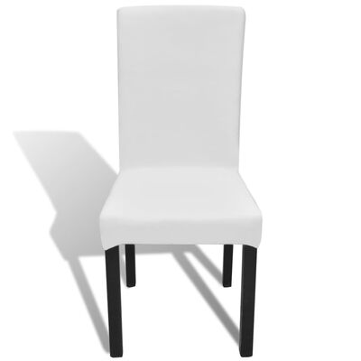 vidaXL Capa extensível para cadeiras, 4 pcs, branco