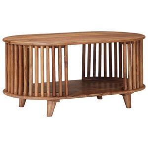 vidaXL Mesa de Caf&eacute; Feita &agrave; M&atilde;o Marrom Teak 85 x 50 x 40 cm