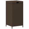 vidaXL Lixeira Externa Castanho 40 x 40 x 80 cm vime PE