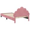 vidaXL Estrutura de Cama Infantil com Cabeceira Rosa 90 x 200 cm