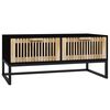 vidaXL Mesa de centro 80x40x35 cm derivados de madeira/ferro preto