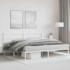 vidaXL Estrutura de cama com cabeceira 180x200 cm metal branco