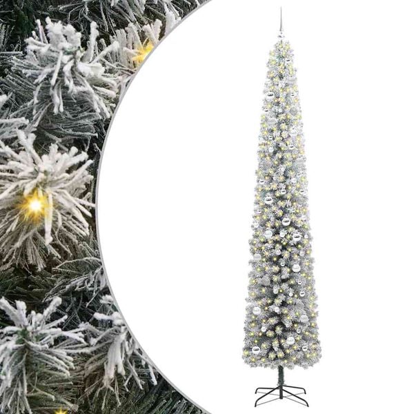 vidaXL &Aacute;rvore de Natal Artificial Verde 270 cm PVC e A&ccedil;o e Pl&aacute;stico