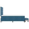 vidaXL Cama Box com colch&atilde;o Azul escuro 120 x 200 cm Veludo