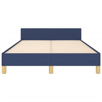 vidaXL Estrutura de cama com cabeceira 120x190 cm tecido azul