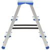 vidaXL Escada dupla de alum&iacute;nio 3 degraus 67 cm