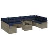 vidaXL Conjunto de Sof&aacute; de Jardim 11 unid. Cinzeto