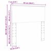 vidaXL Cabeceira com cabeceira Branco 90 cm Madeira processada