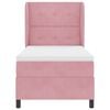 vidaXL Cama Box com colch&atilde;o com cabeceira Rosa 200 x 90 cm Poli&eacute;ster