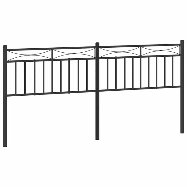 vidaXL Cabeceira de cama 180 cm metal preto