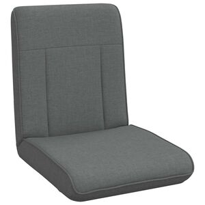 vidaXL Cadeira de ch&atilde;o ajust&aacute;vel Cinzento-Escuro Tecido