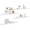 vidaXL Prateleiras de parede suspensas 4 pcs 120x23,5x3,8cm MDF branco