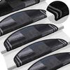 vidaXL Tapetes de escada adesivos 15 pcs 65x21x4 cm preto e cinzento