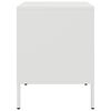 vidaXL Mesa de cabeceira 36x39x50,5 cm a&ccedil;o branco
