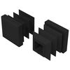 vidaXL Tampas de Extremidade 2 pcs Preto 15 x 15 x 15 mm PP