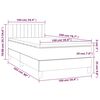 vidaXL Cama box spring c/ colch&atilde;o/LED 100x200cm veludo cinzento-escuro