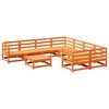 vidaXL 9 pcs conjunto sof&aacute;s de jardim madeira de pinho castanho mel