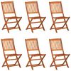 vidaXL 7 pcs conj. de jantar para jardim 180x90x75 cm ac&aacute;cia maci&ccedil;a