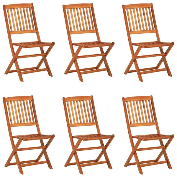 vidaXL 7 pcs conj. de jantar para jardim 180x90x75 cm ac&aacute;cia maci&ccedil;a