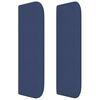 vidaXL Cabeceira de cama c/ abas tecido 103x16x78/88 cm azul