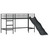 vidaXL Estrutura de Cama Loft para Crian&ccedil;as Preto 74,5 x 190 cm Metal