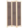 vidaXL Divis&oacute;ria de quarto com 3 pain&eacute;is 120x170x4 cm tecido castanho
