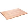 vidaXL Bancada p/ WC 80x60x2 cm madeira maci&ccedil;a tratada castanho-claro