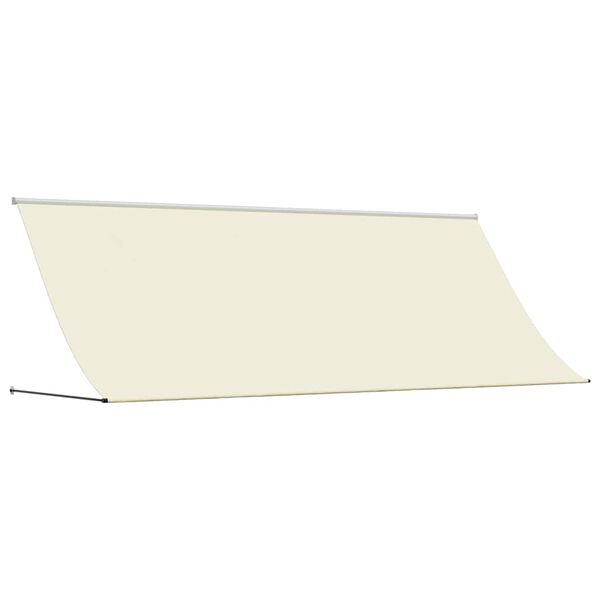 vidaXL Toldo retr&aacute;til 350x150 cm tecido e a&ccedil;o cor creme