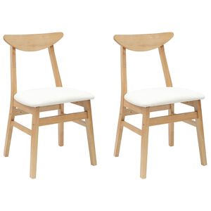 vidaXL Cadeiras de Jantar 2 pcs Natural 42 x 47,5 x 81 cm