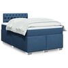 vidaXL Cama boxspring com colch&atilde;o 120x190 cm tecido azul