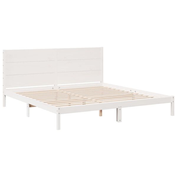 vidaXL Cama extra longa sem colch&atilde;o 180x210 cm madeira maci&ccedil;a
