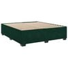 vidaXL Cama com molas/colch&atilde;o 180x200 cm veludo verde-escuro