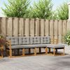 vidaXL Conjunto de Sof&aacute;s para Exterior 5 pcs Cinza Natural e Claro
