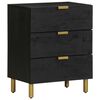 vidaXL Mesa de cabeceira 50x33x62 cm derivados de madeira preto
