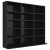 vidaXL Arm&aacute;rio para CD 100x23x89,5 cm contraplacado preto brilhante