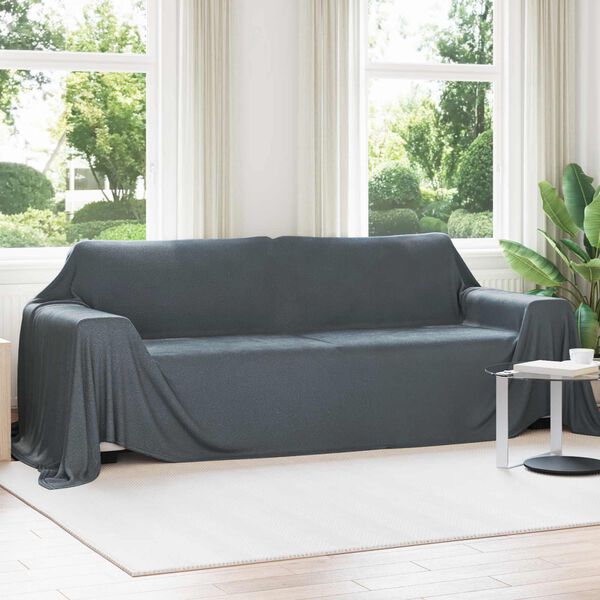 vidaXL Cobertores de Sof&aacute; 6 pcs Cinza Escuro 350 x 270 cm L&atilde;