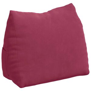 vidaXL Travesseiro para Costas Vinho Vermelho 45 x 20 x 35 cm