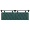 vidaXL Cabeceira Suspensa Verde Escuro 150 x 55 x 7 cm tecido