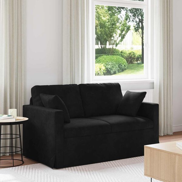 vidaXL Sof&aacute; Preto Dimens&otilde;es gerais: 138 x 78 x 80 cm (L x P x A)