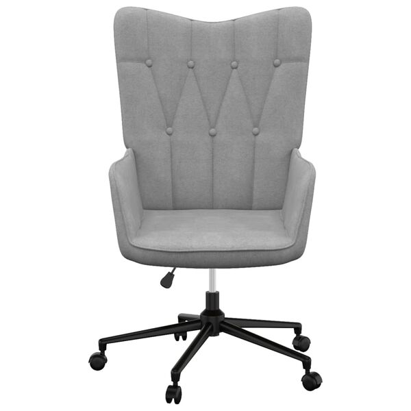 vidaXL Cadeira de descanso tecido cinzento-claro